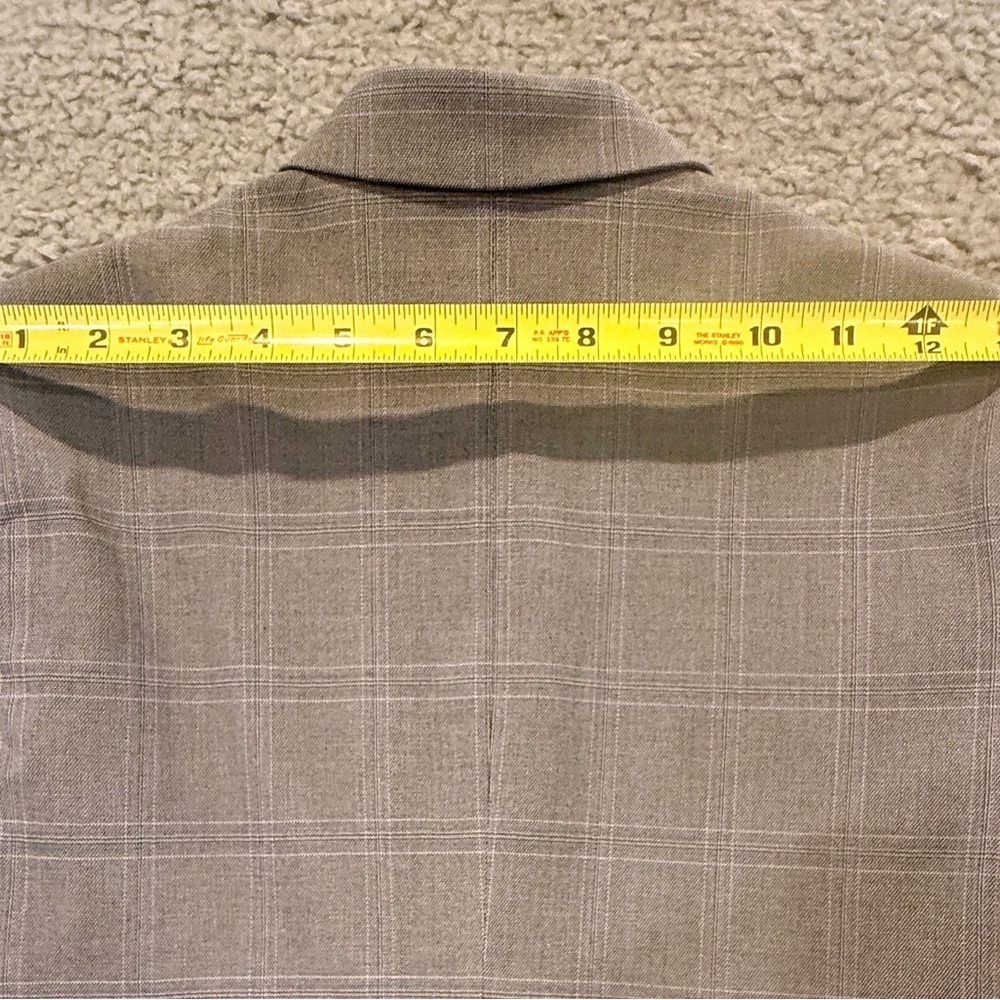 Calvin Klein Charcoal Checkered Blazer - Picture 8 of 8